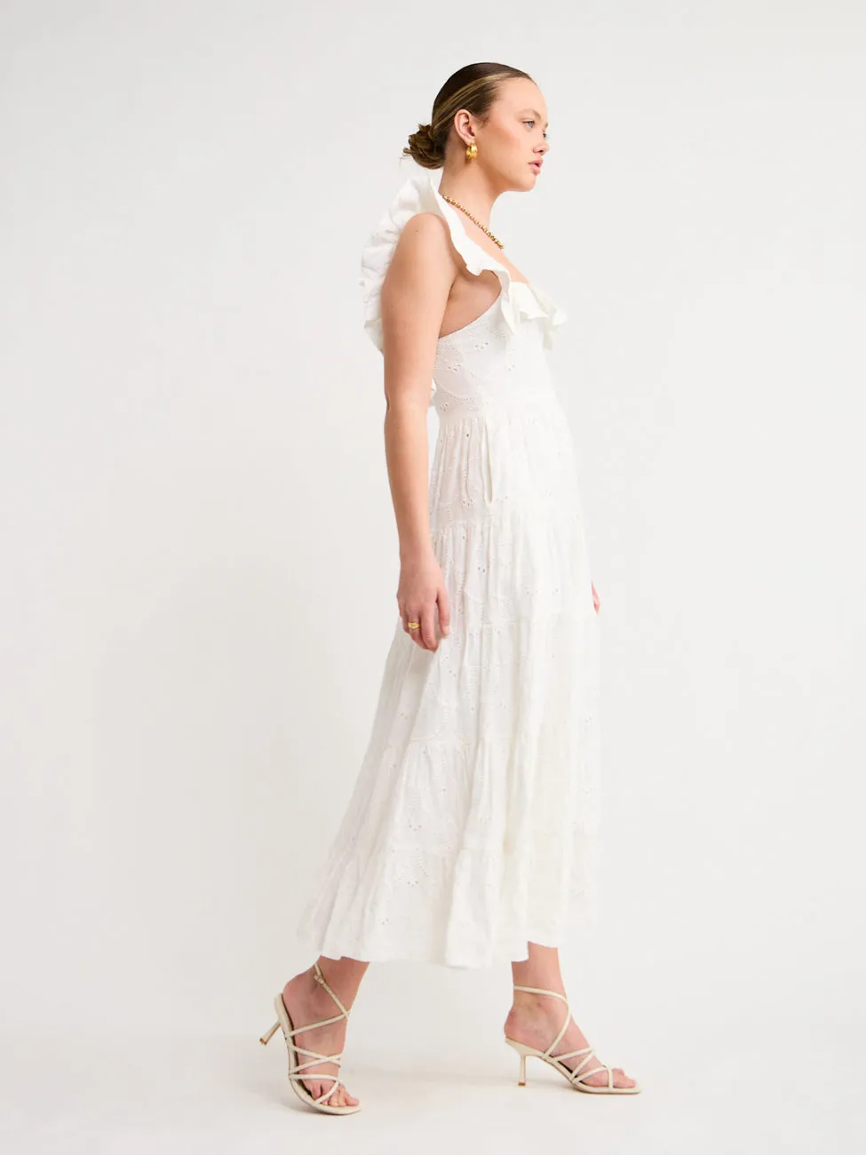 Palm Noosa Leon Dress in White