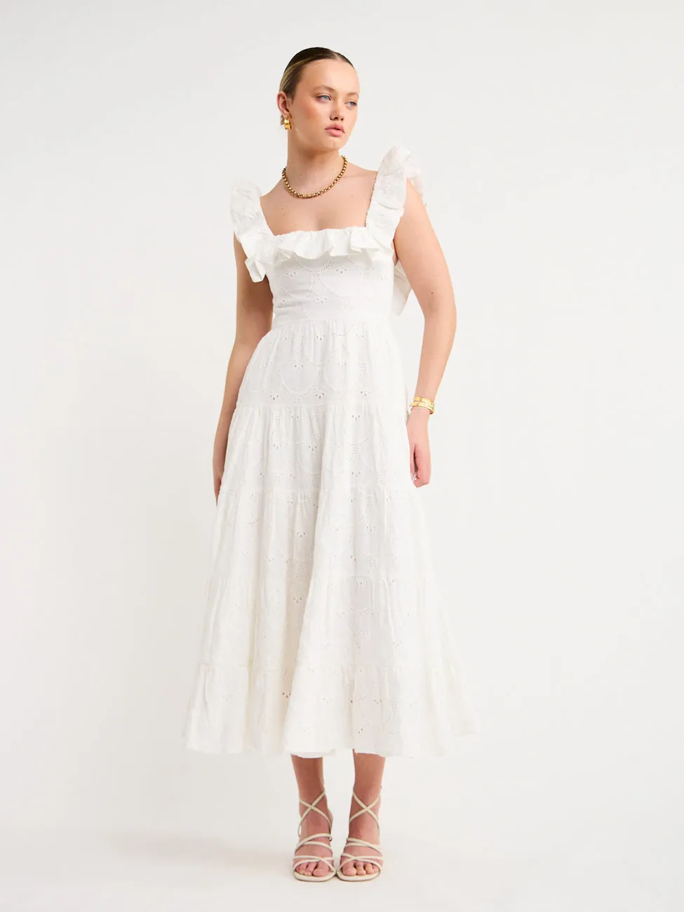 Palm Noosa Leon Dress in White