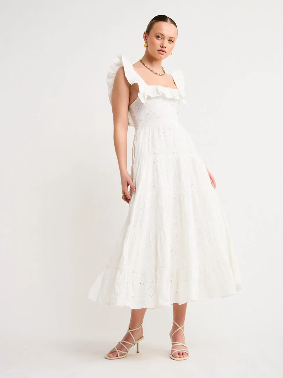 Palm Noosa Leon Dress in White