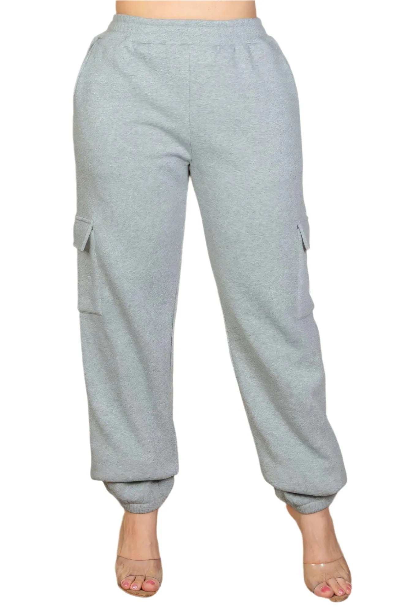 Plus Size Side Pocket Drawstring Waist Sweatpants