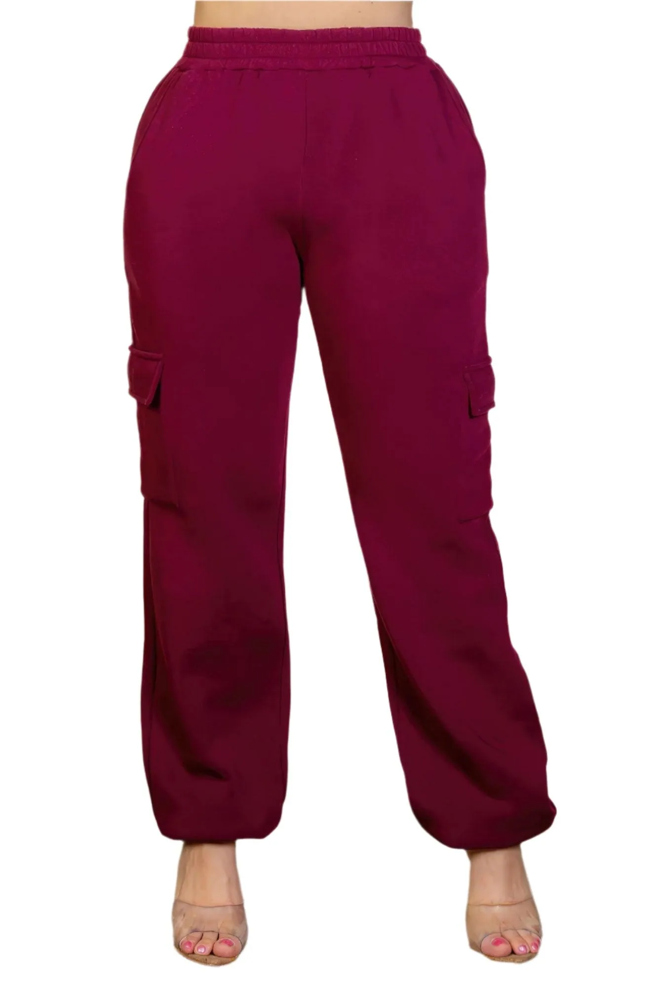 Plus Size Side Pocket Drawstring Waist Sweatpants