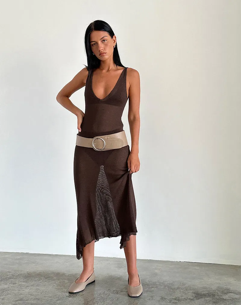 Rabindra Maxi Dress in Brown