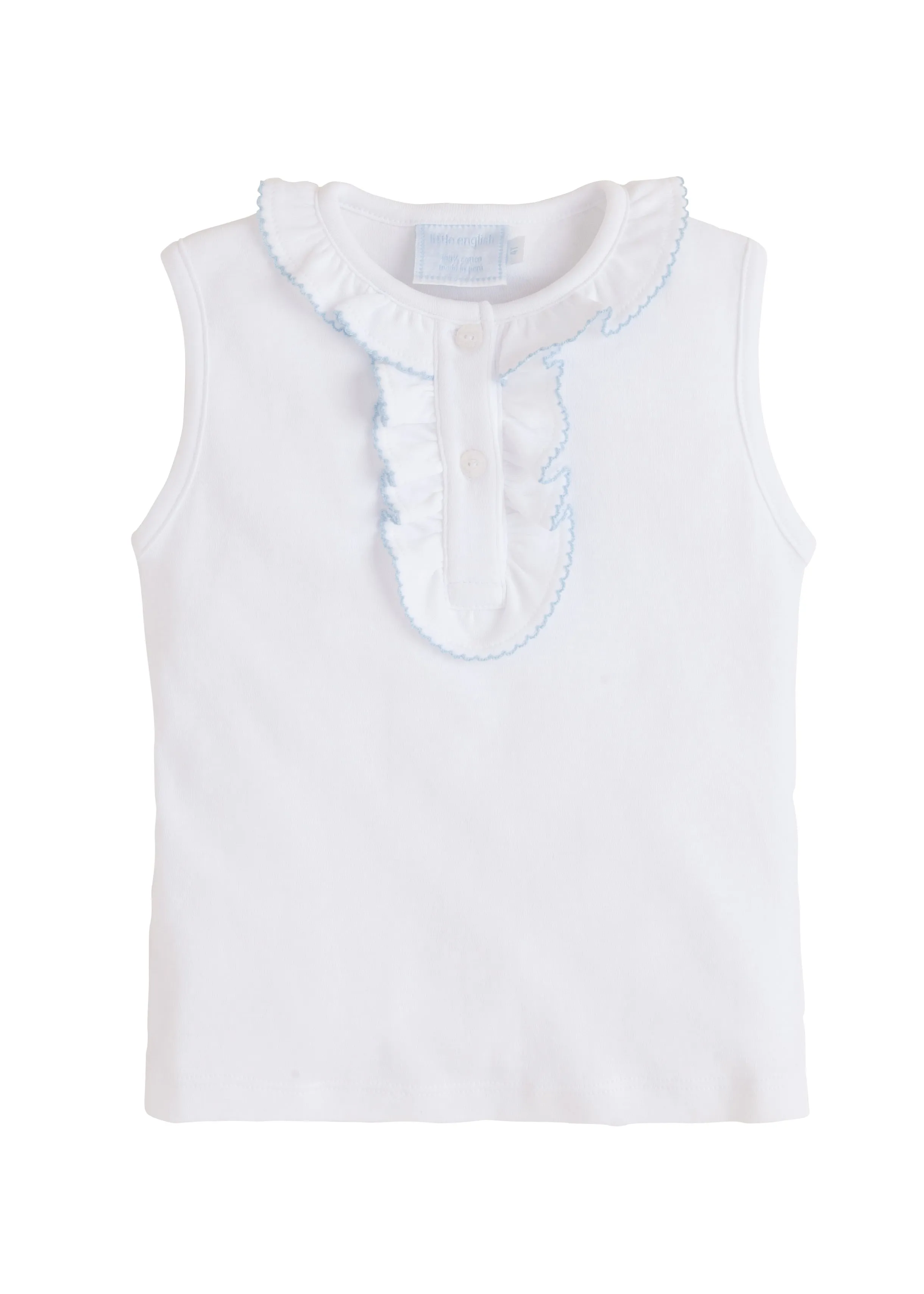 Ruffled Henley - Blue