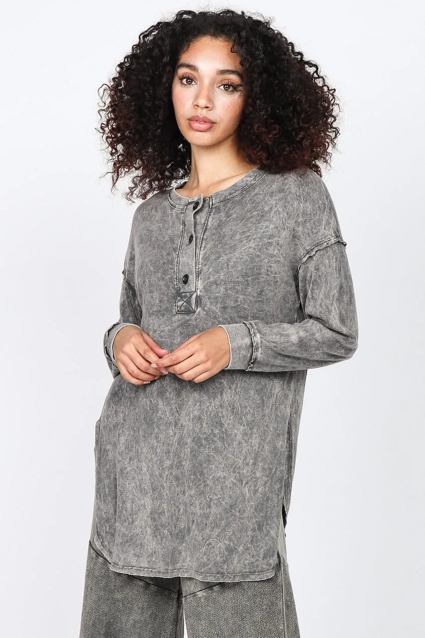 S4950A Mineral Wash Lounge Tunic