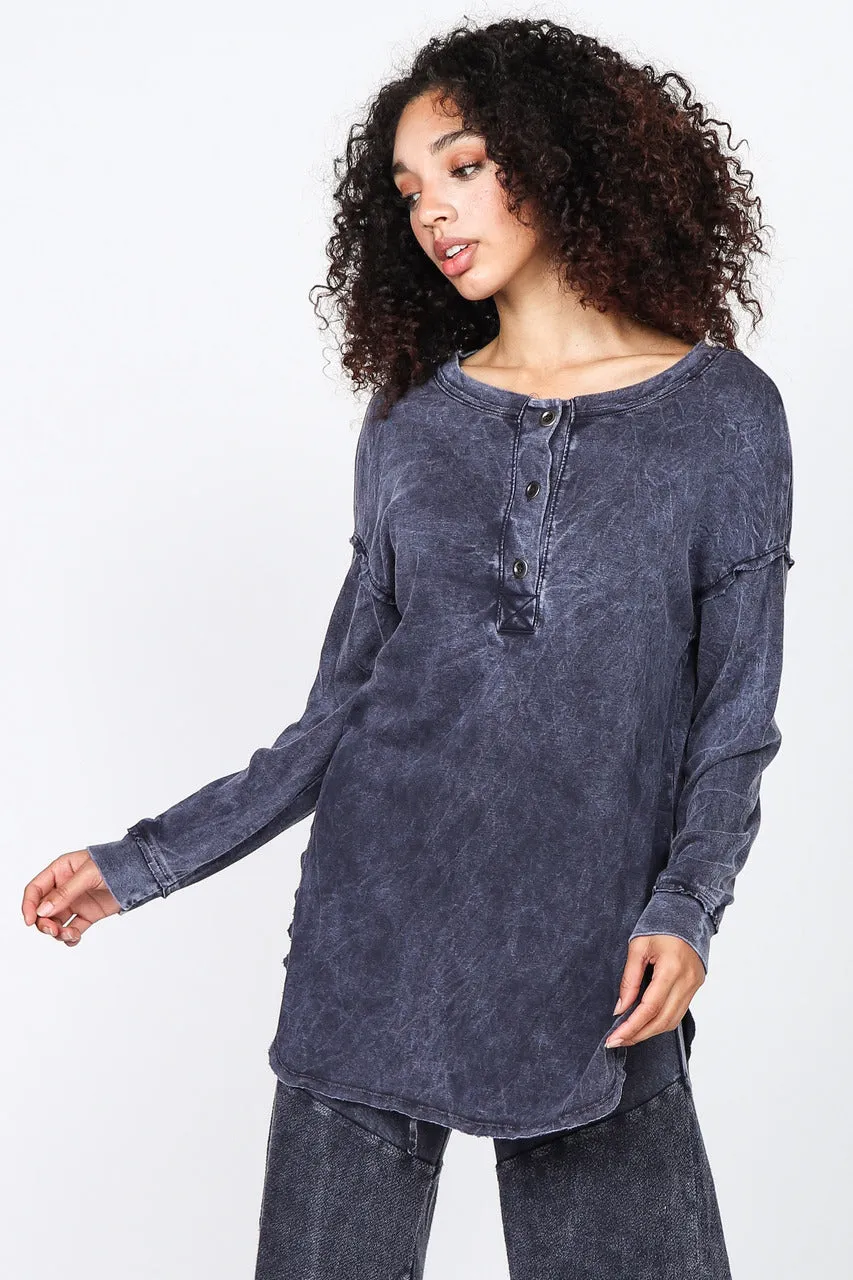 S4950A Mineral Wash Lounge Tunic