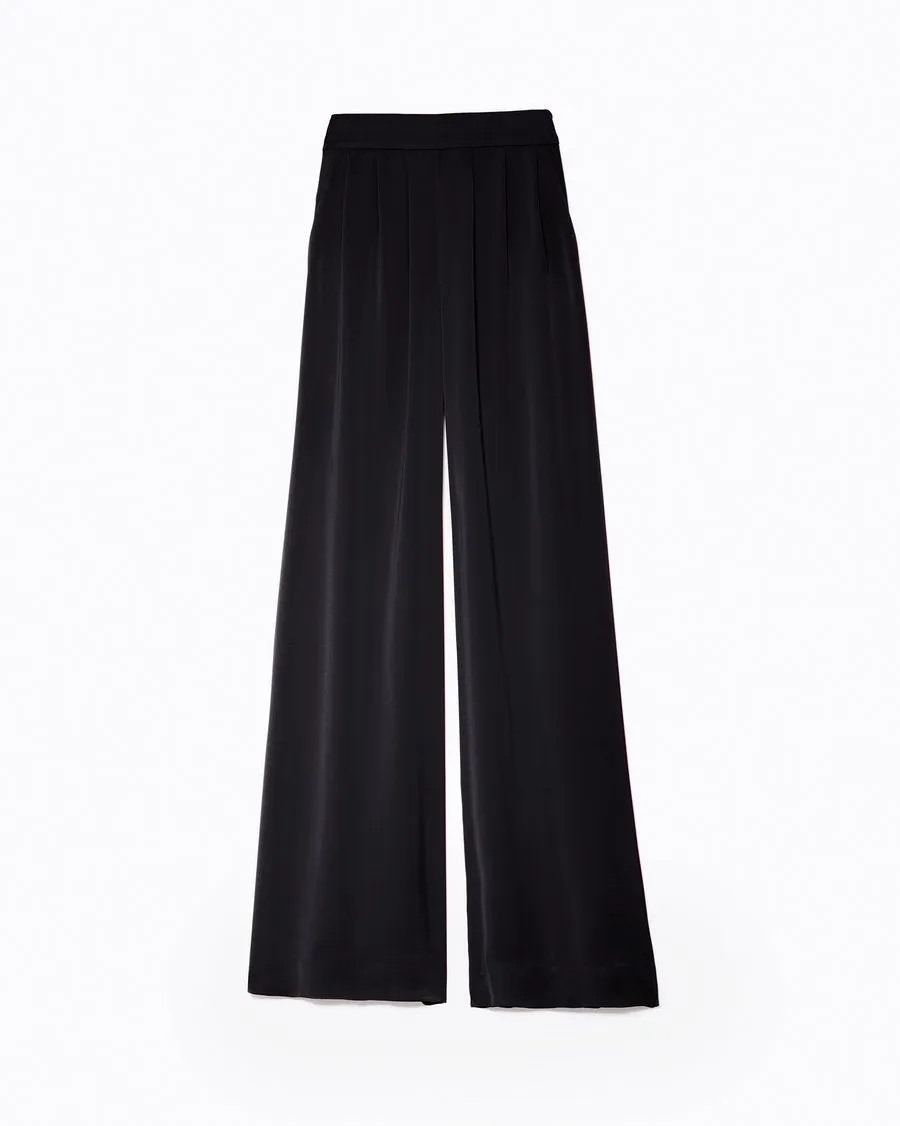 Satin Iris Pant - Black