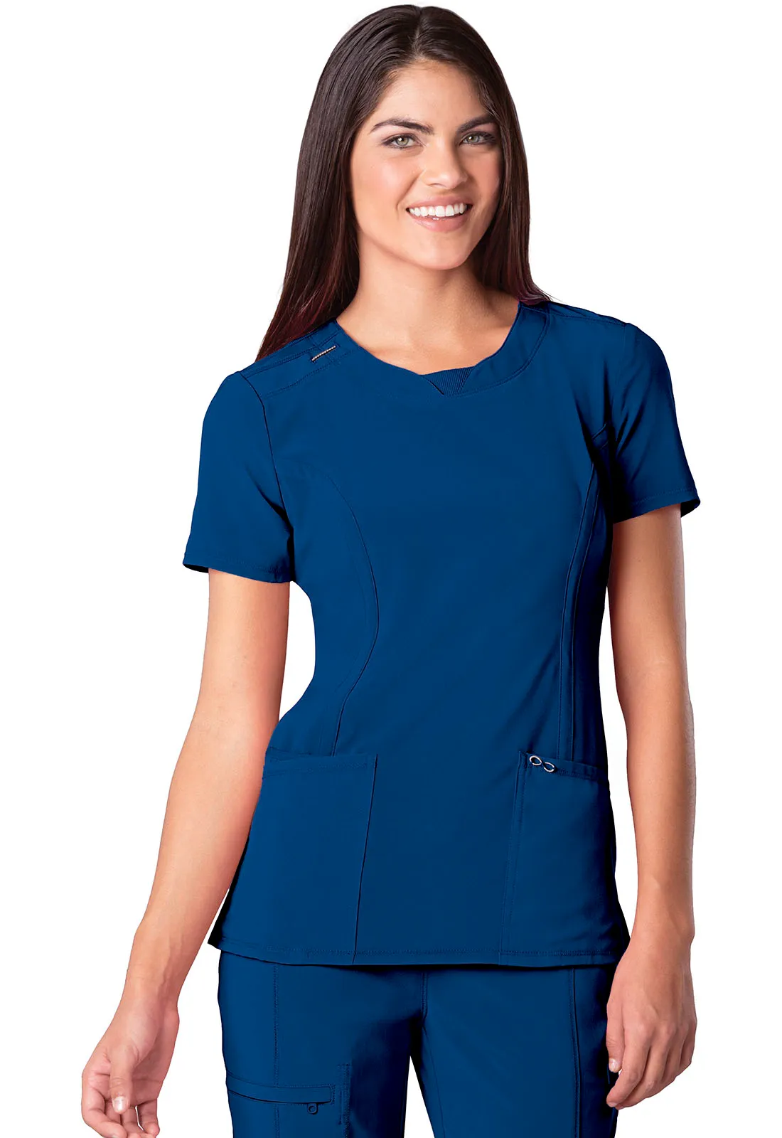 Scrub Top - Cherokee Infinity Women's Round Neck Top - Royal, 2624A