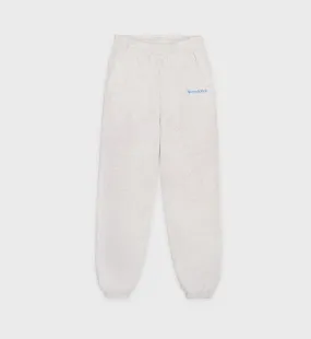 Serif Logo Sweatpant - Heather Gray/Ocean