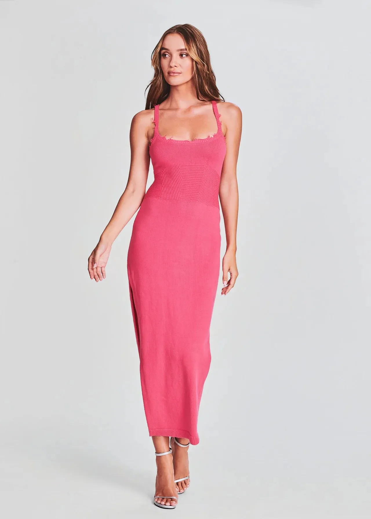 Ser.O.Ya Gabby Maxi Dress in Neon Coral