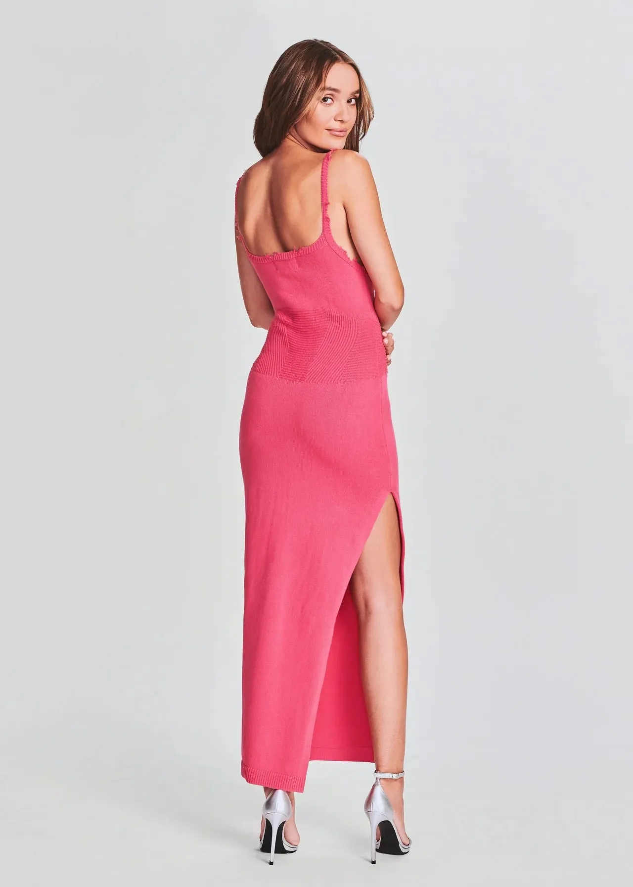 Ser.O.Ya Gabby Maxi Dress in Neon Coral