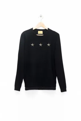 Slade Collection- Star Rivet Details Round Collar Top