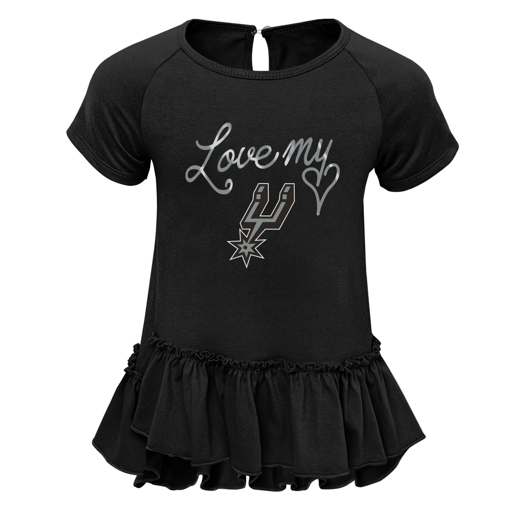 Spurs Girl Short Sleeve Ruffled Tunic and Leggings