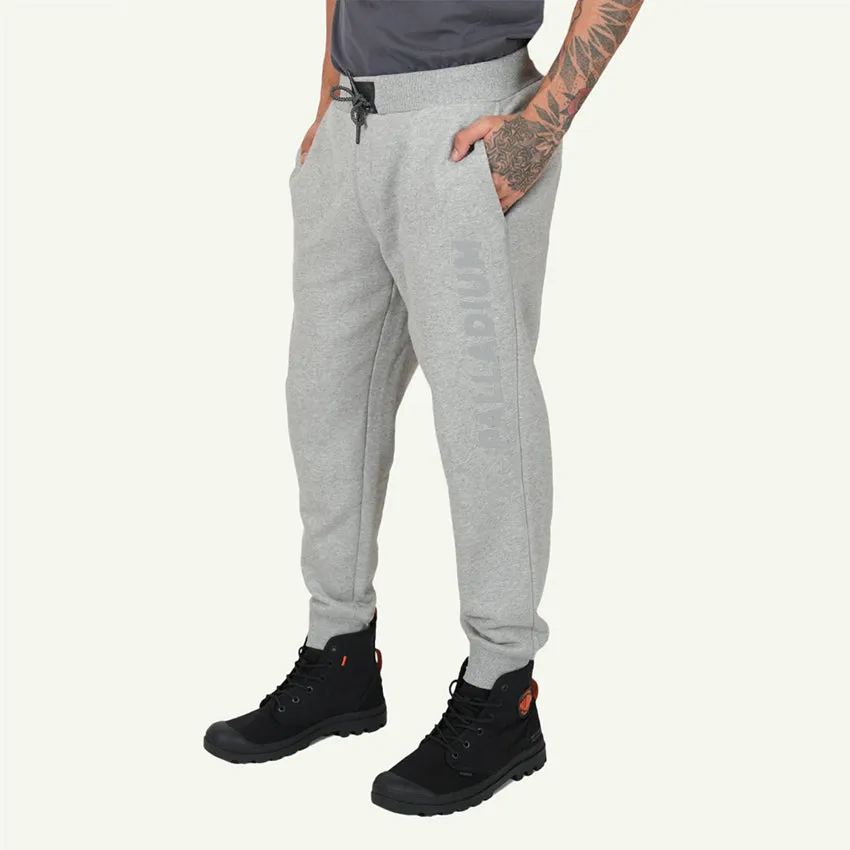 SWEAT PANTS SIDE LOGO PRINT MEN'S PANTS -  HEATHER GREY