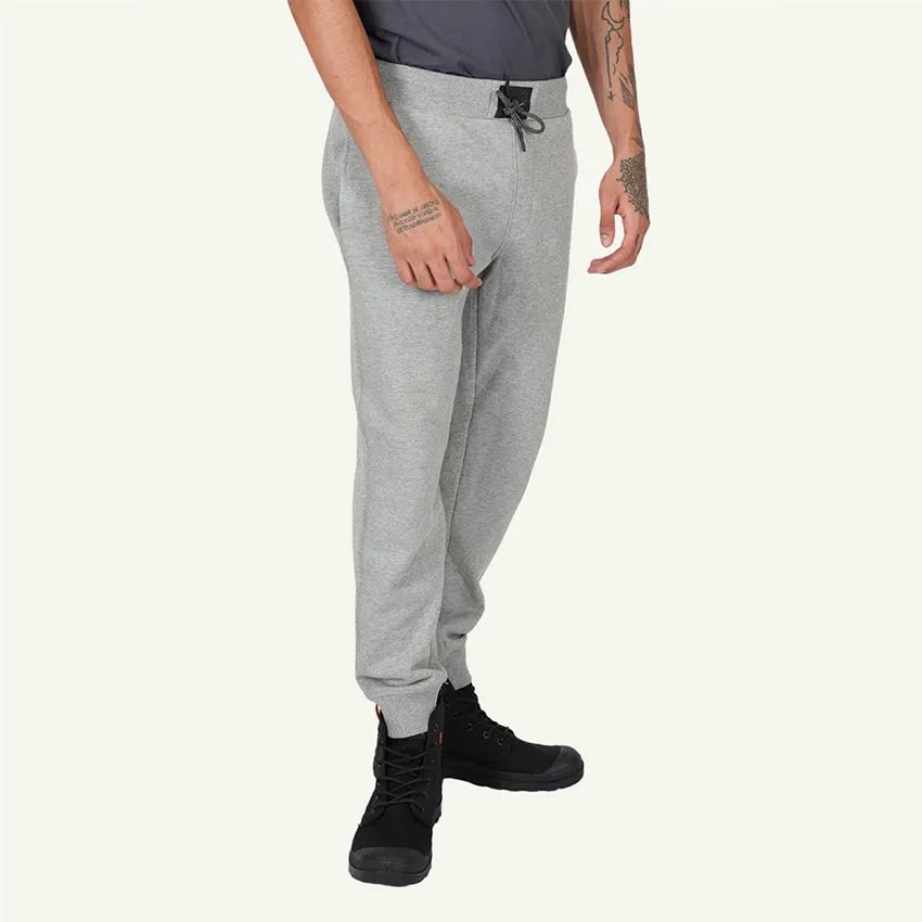 SWEAT PANTS SIDE LOGO PRINT MEN'S PANTS -  HEATHER GREY