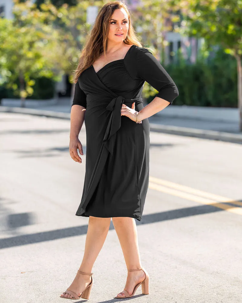 Sweetheart Knit Wrap Dress - Sale!