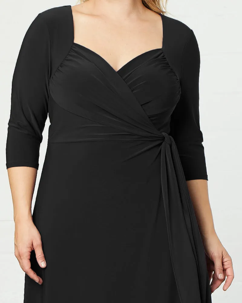 Sweetheart Knit Wrap Dress - Sale!