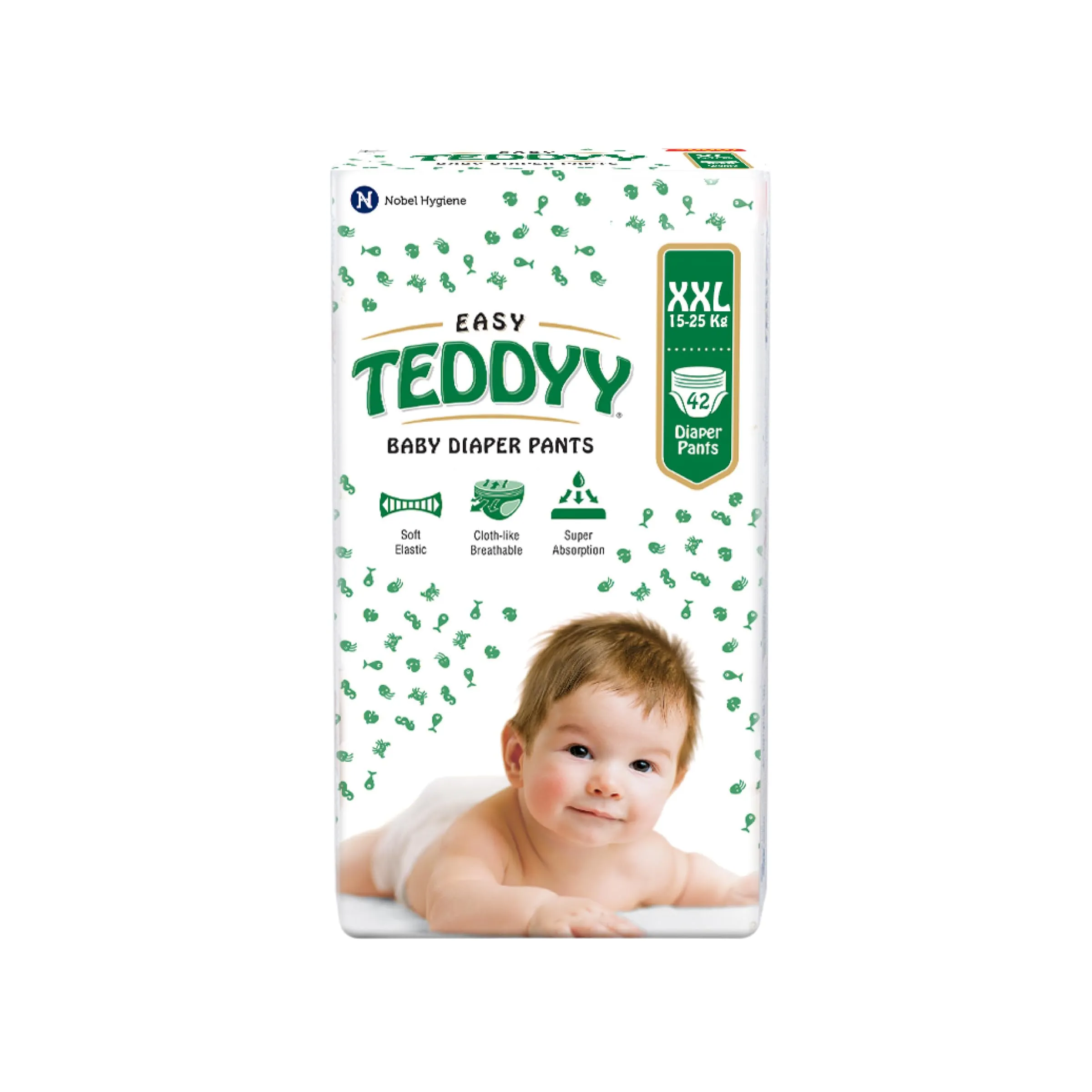 TEDDYY Baby Easy Pant Diapers Double Extra Large 42 Count (Pack of 1)