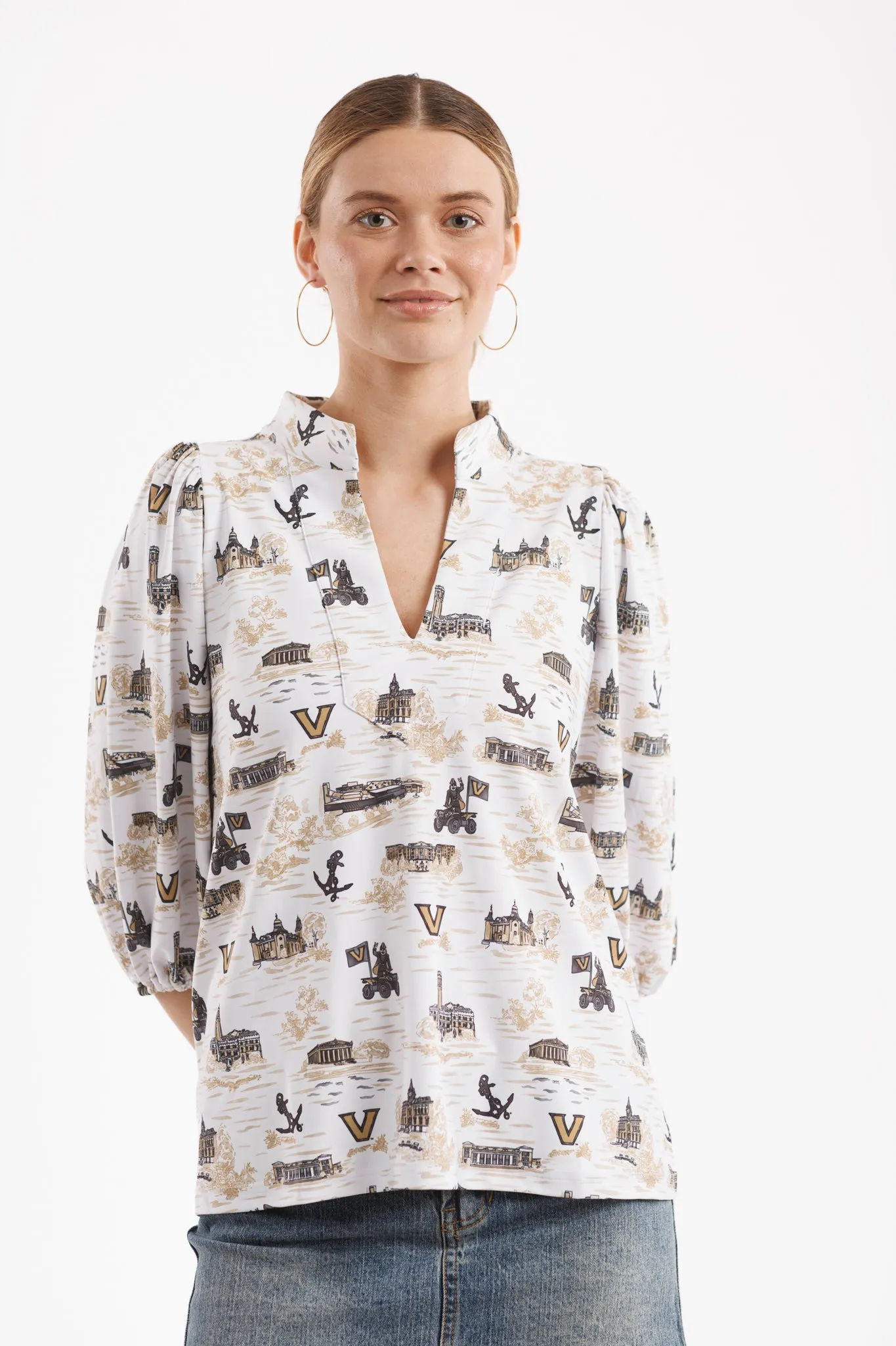 The Eliza Top - Vanderbilt Toile