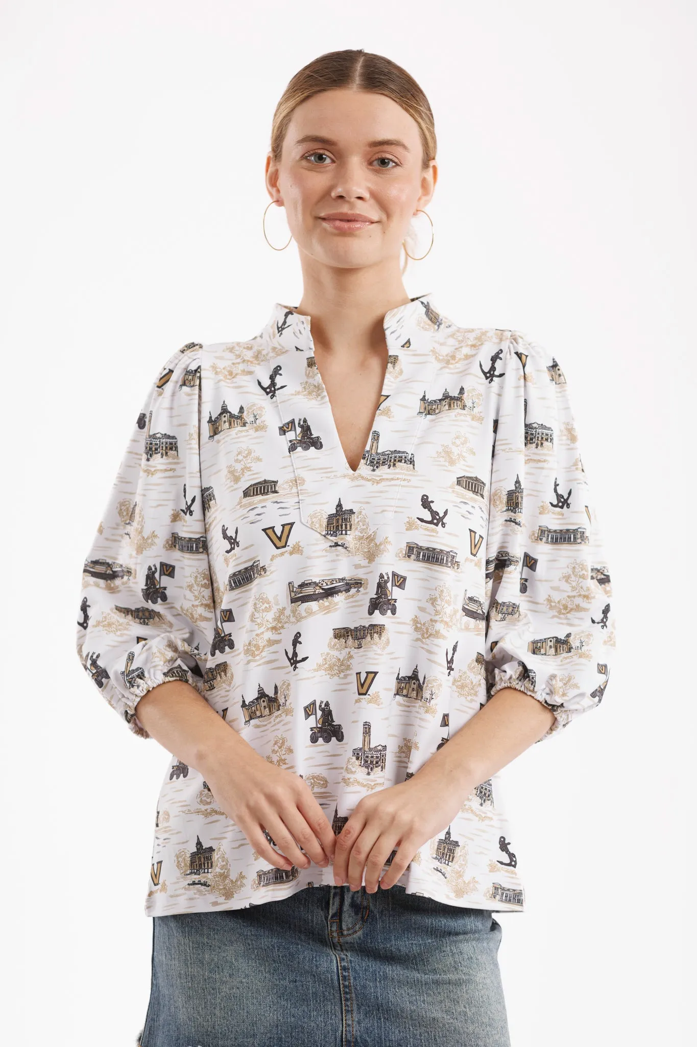 The Eliza Top - Vanderbilt Toile