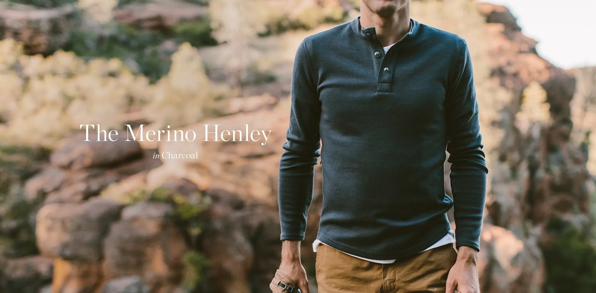 The Merino Henley in Charcoal