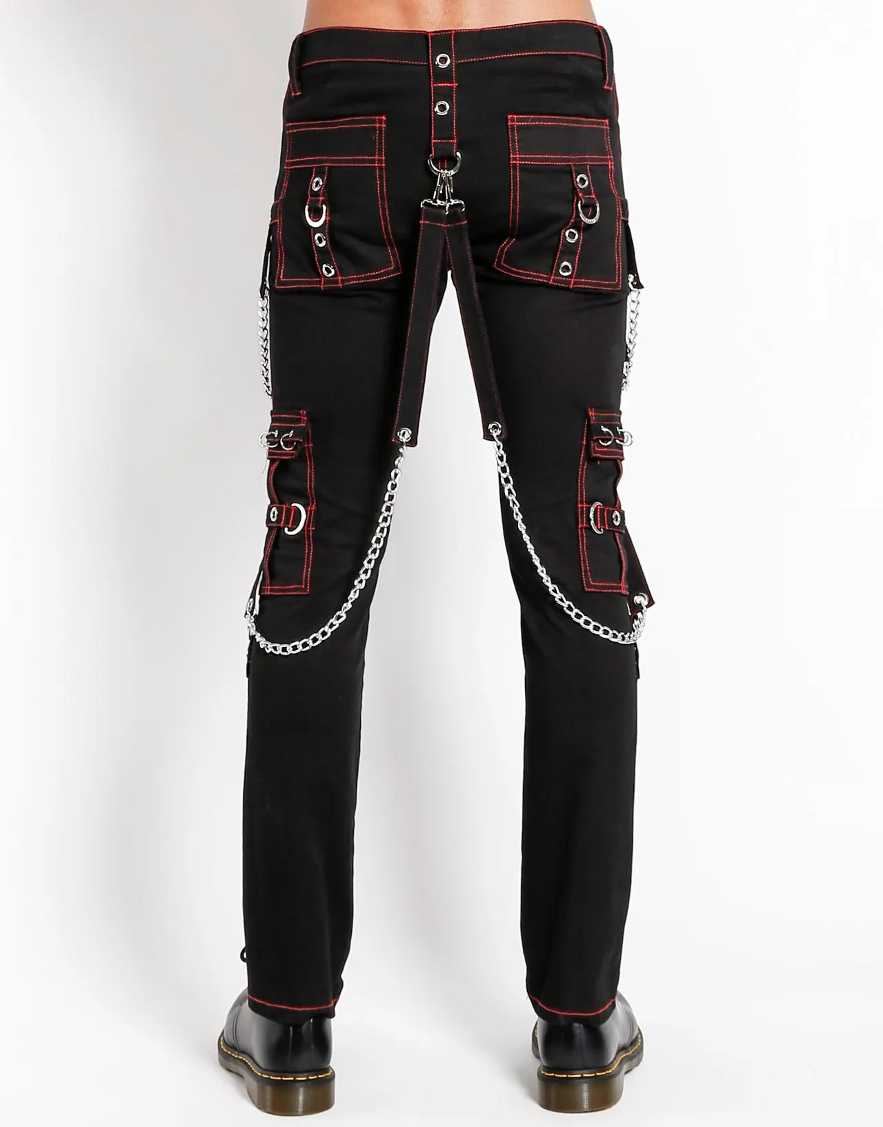 Tripp NYC No Excuse Pants Blk/Red Stitch