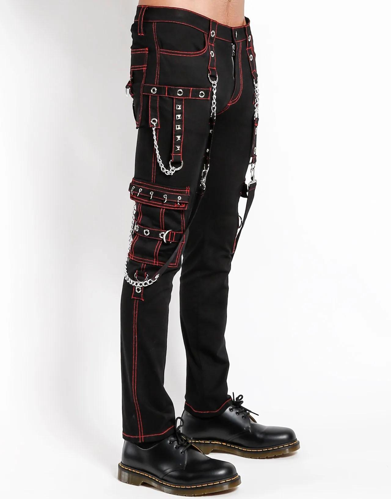 Tripp NYC No Excuse Pants Blk/Red Stitch