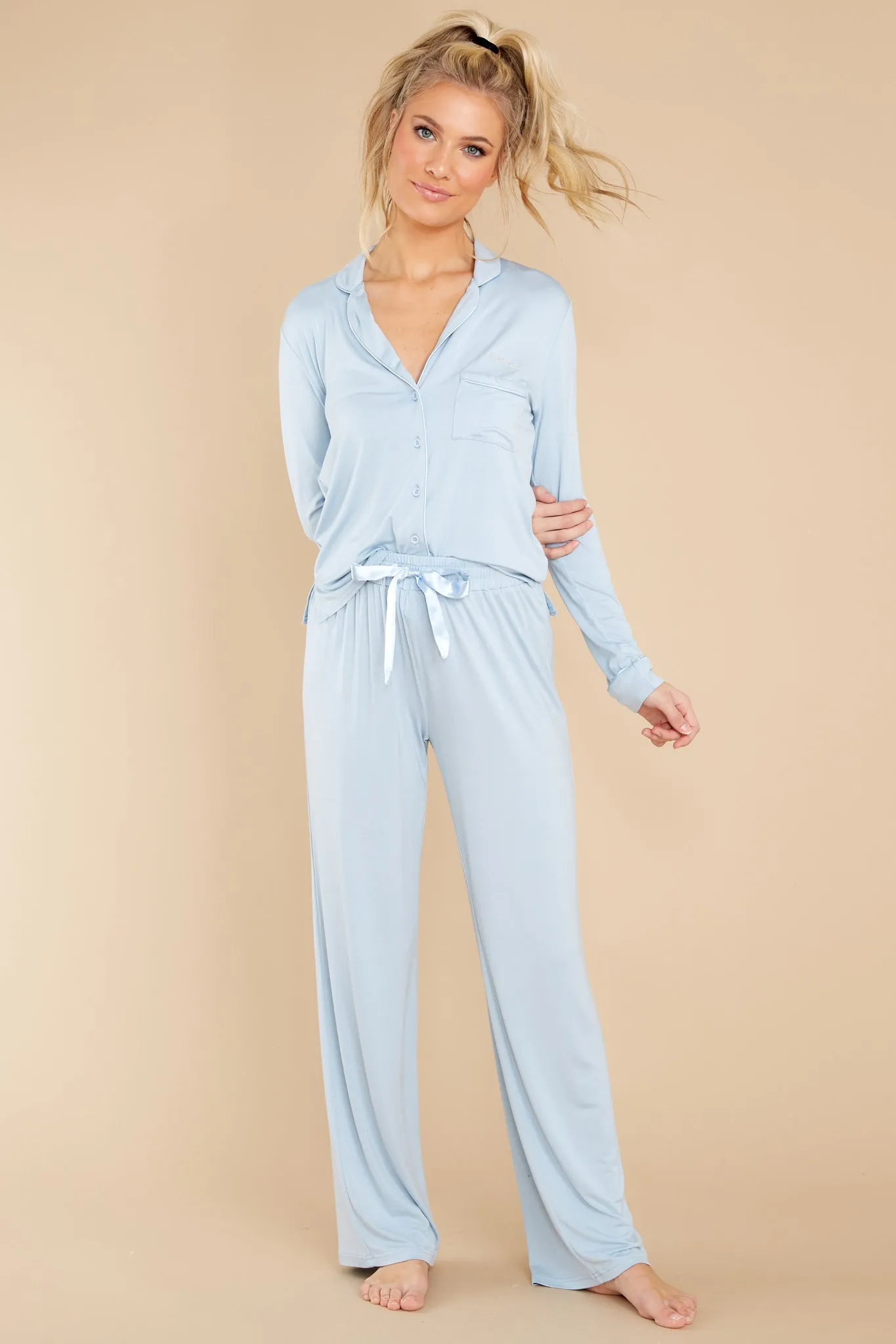 Trollop Light Blue Pajama Pants