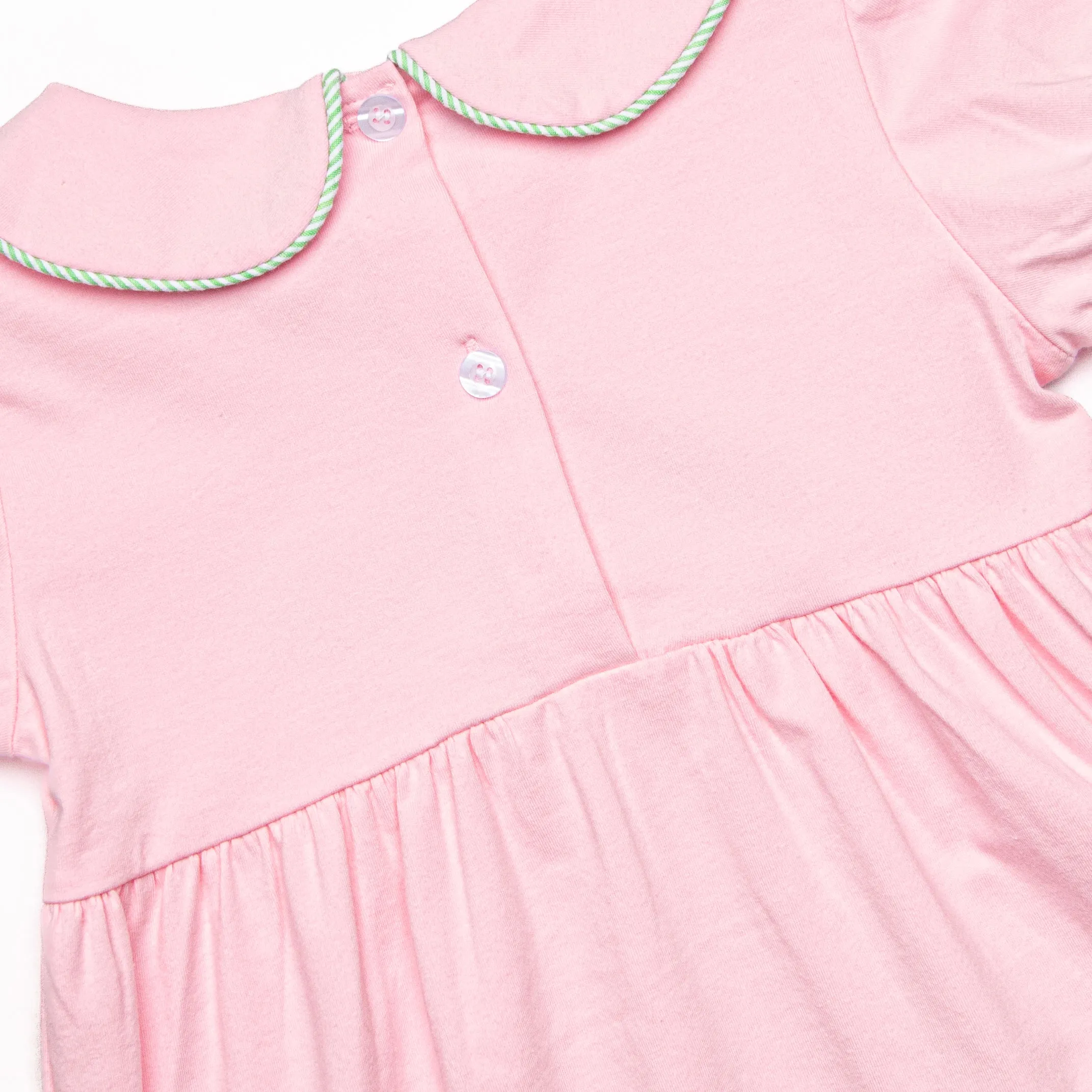 Turtle Trio Applique Dress, Pink