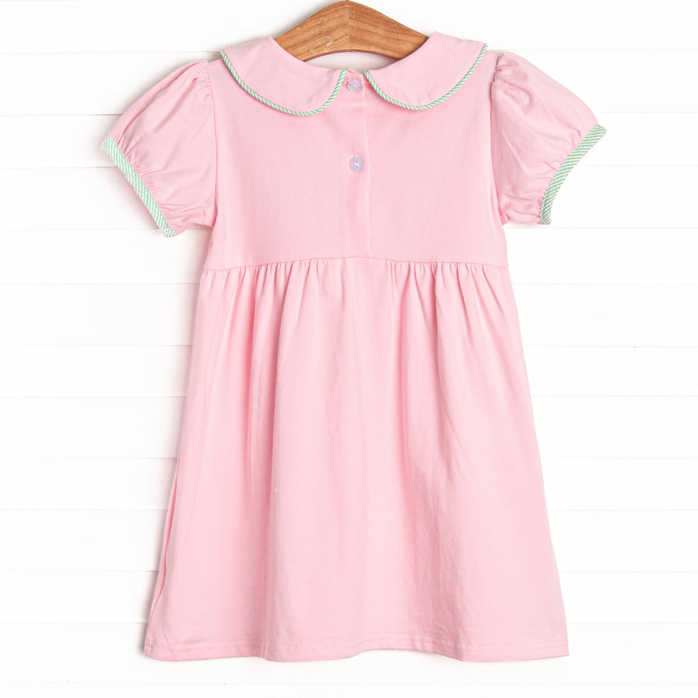 Turtle Trio Applique Dress, Pink