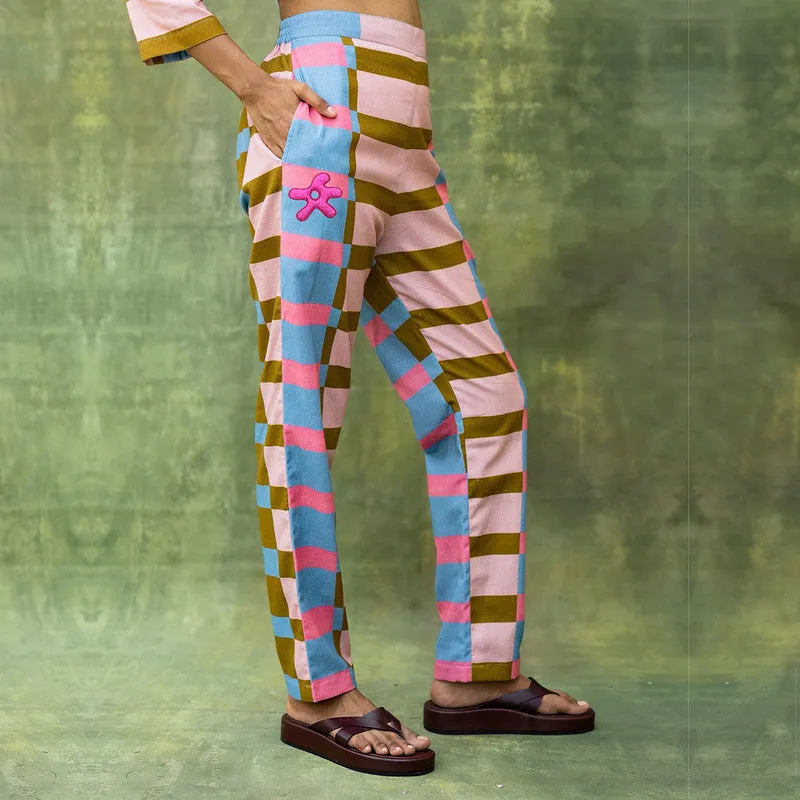 Upcycled Pant | Regular Fit | Striped Design | Multicolour