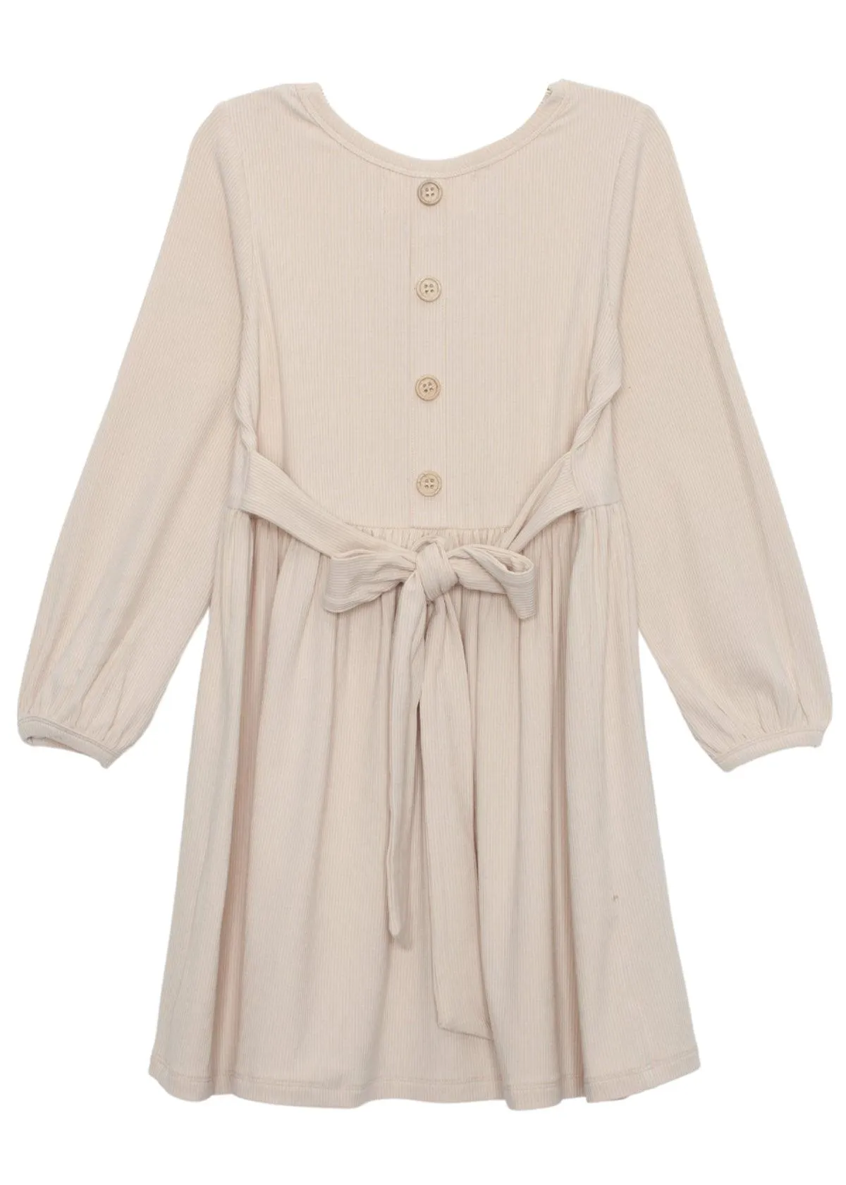 Wanderlust Knit Cream Long Sleeve Dress