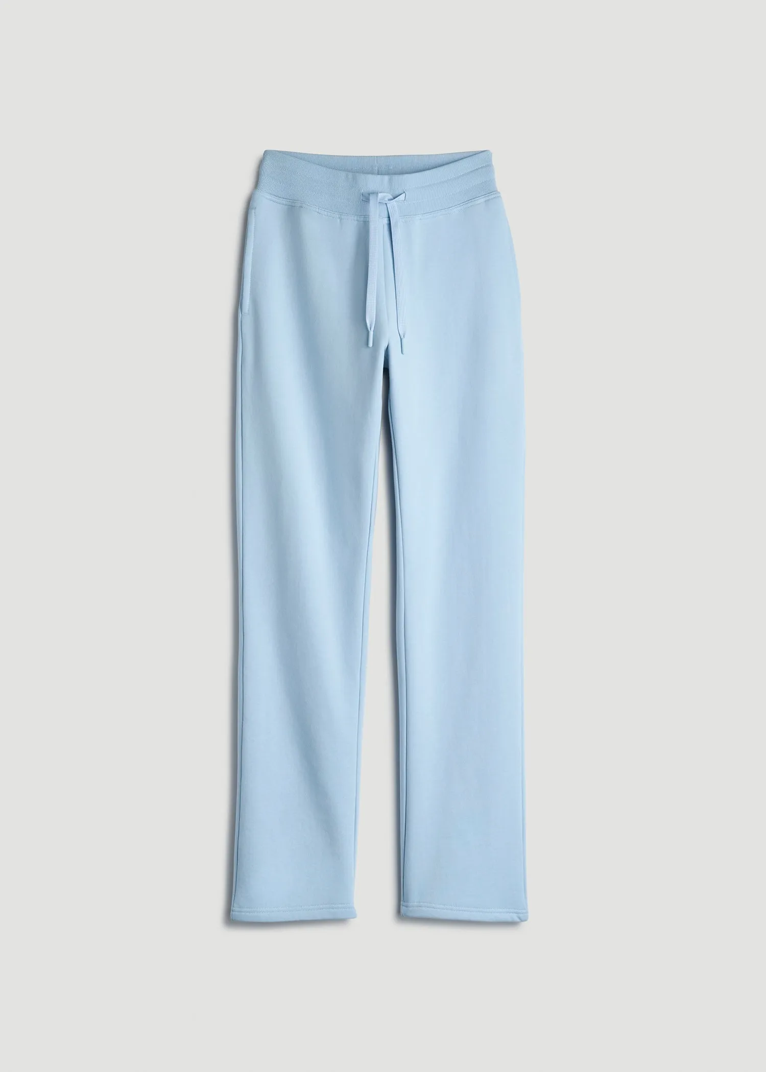 Wearever Fleece Open-Bottom Sweatpants for Tall Women in Ice Blue