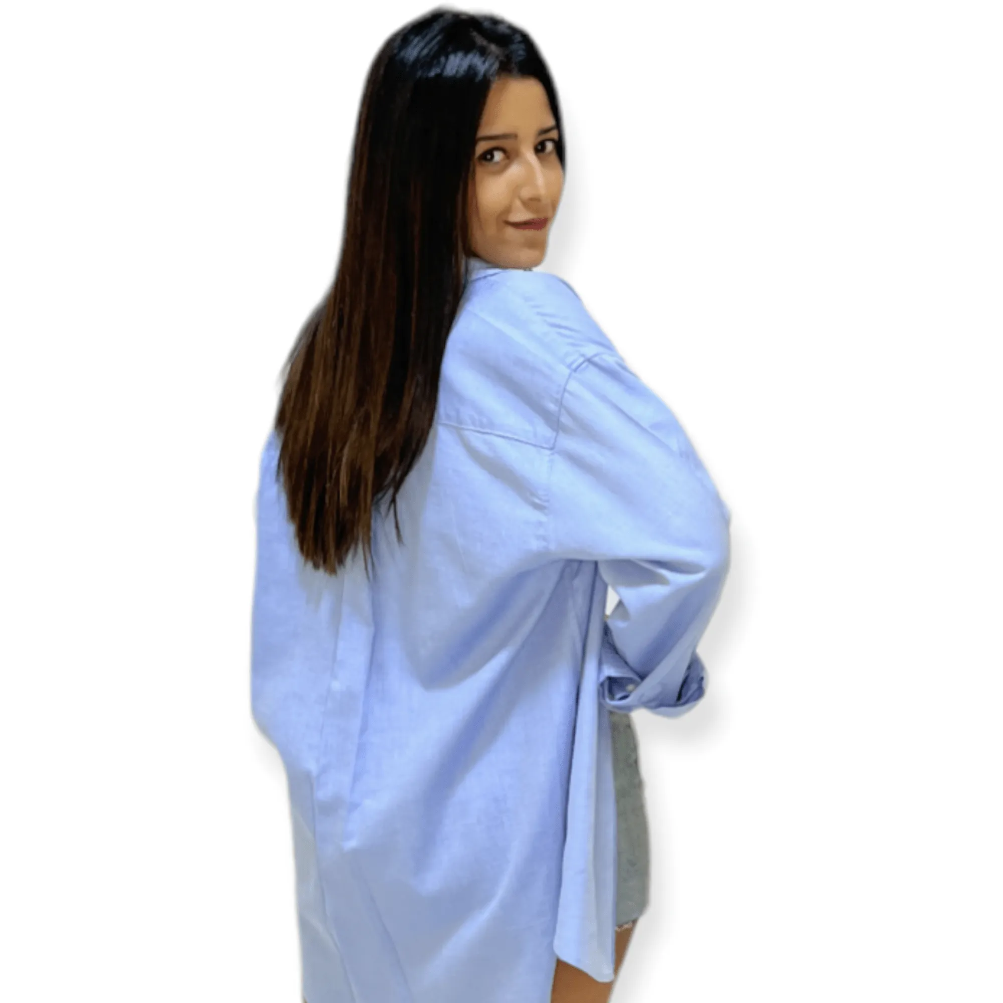 Women (OverSized / Long) Shirt - Baby Blue