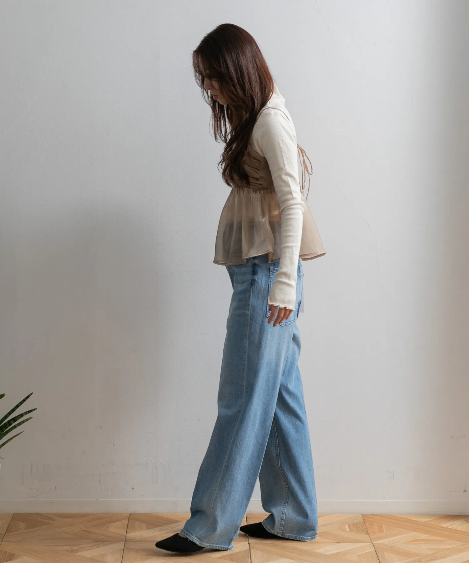 【WOMEN】Healthy denim Nuts Light Pocket