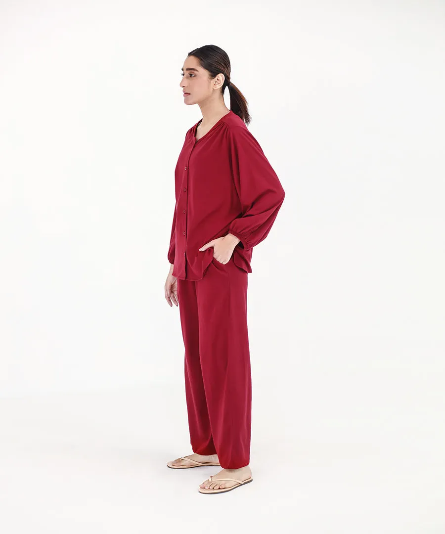 Women's Button Down Loungewear Set