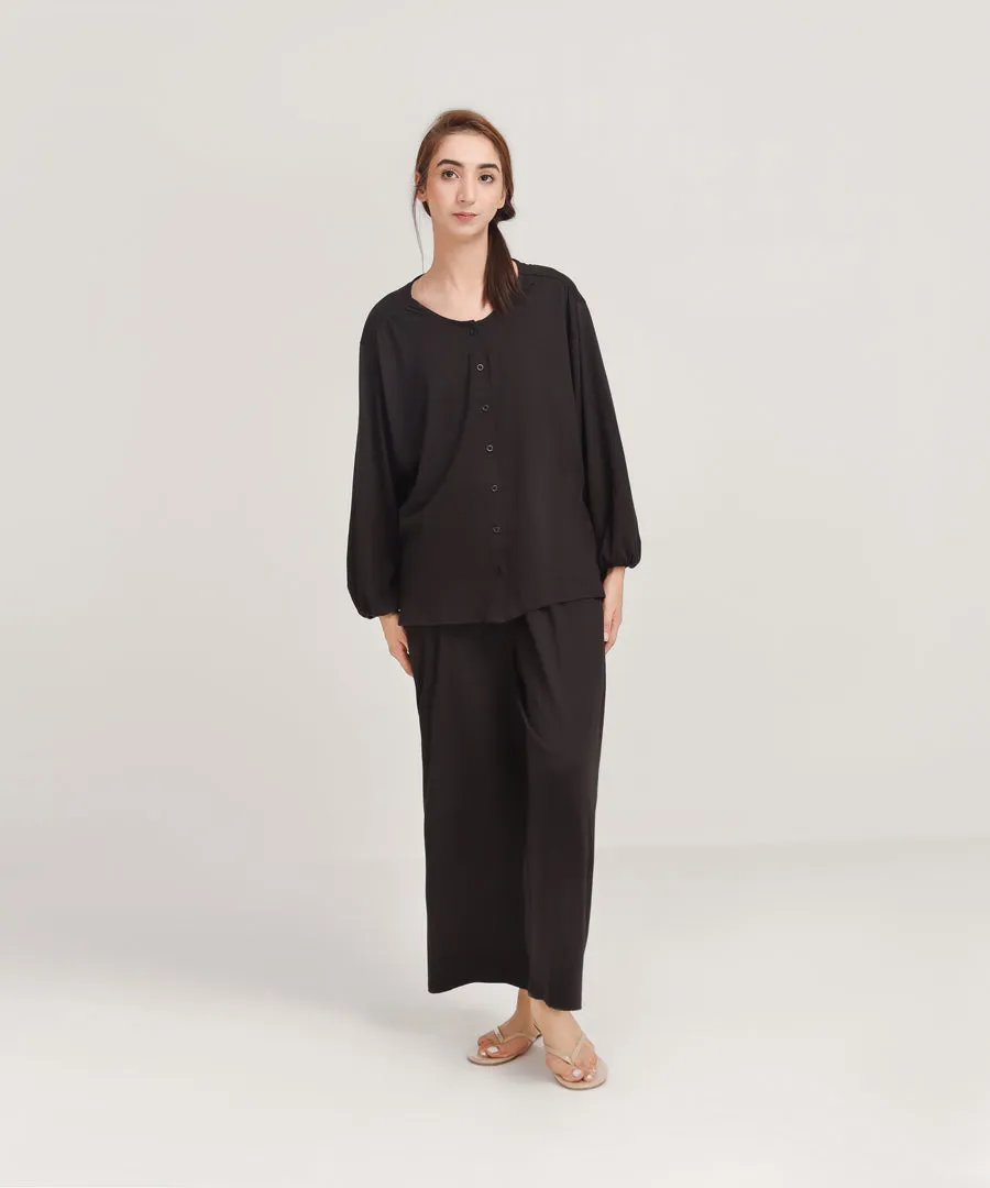 Women's Button Down Loungewear Set