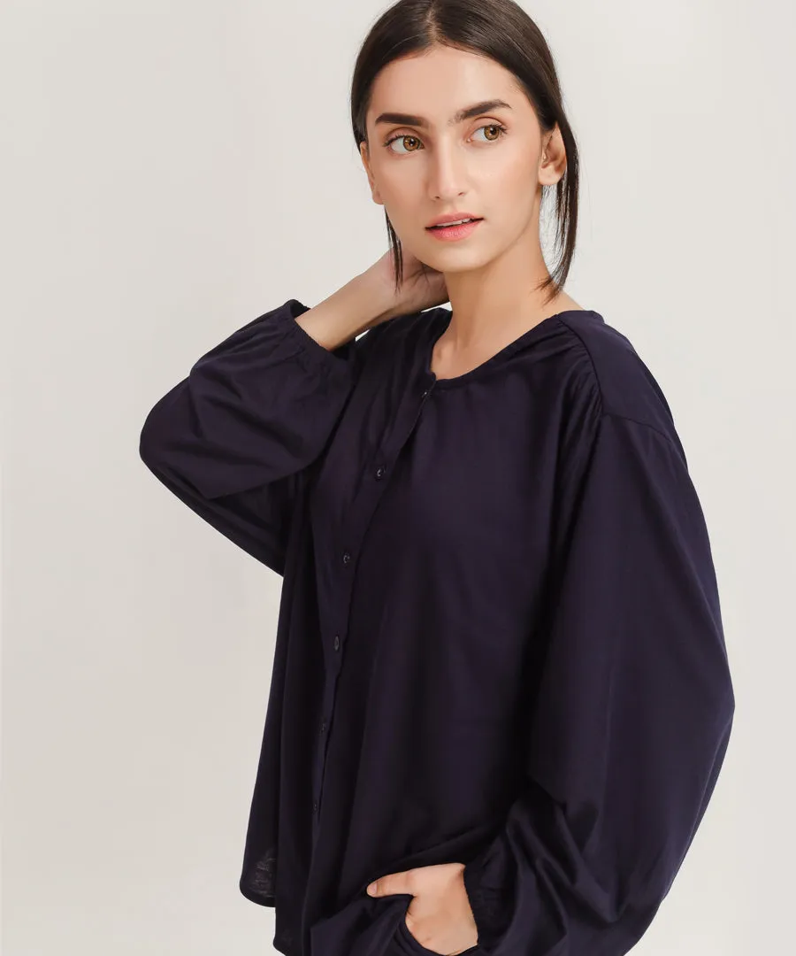 Women's Button Down Loungewear Set