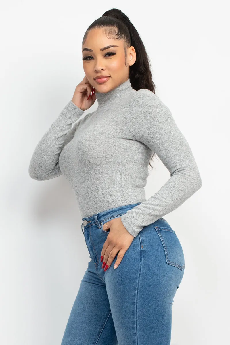 Women's Mock Neck Long Sleeve Top