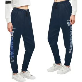 Women's New england patriots 6x champions Sweatpants Navy Blue|Nfl SB LIII Jogger Pants|Baggy Slacks