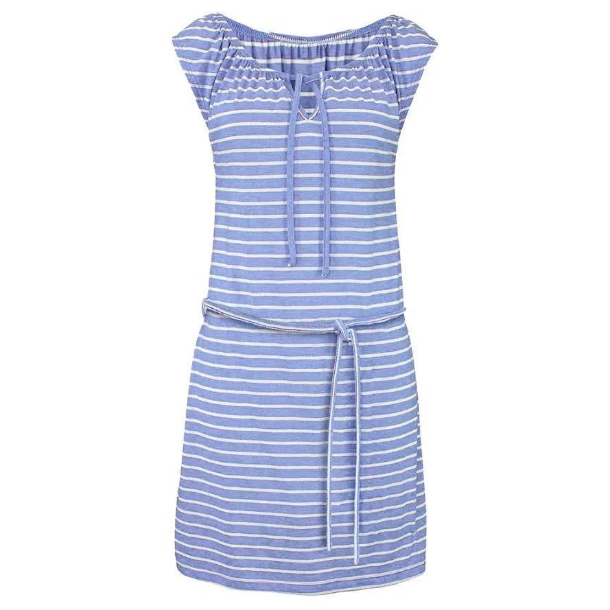 Women's Summer Casual O-Neck Striped Beach Dress