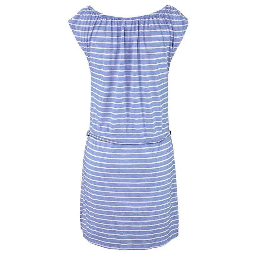 Women's Summer Casual O-Neck Striped Beach Dress